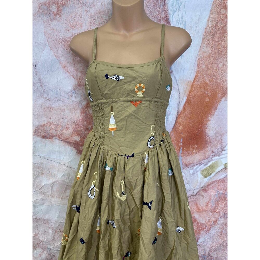 Anthropologie Maeve Sleeveless Square-Neck Drop-Waist Midi Dress - Picture 5 of 7